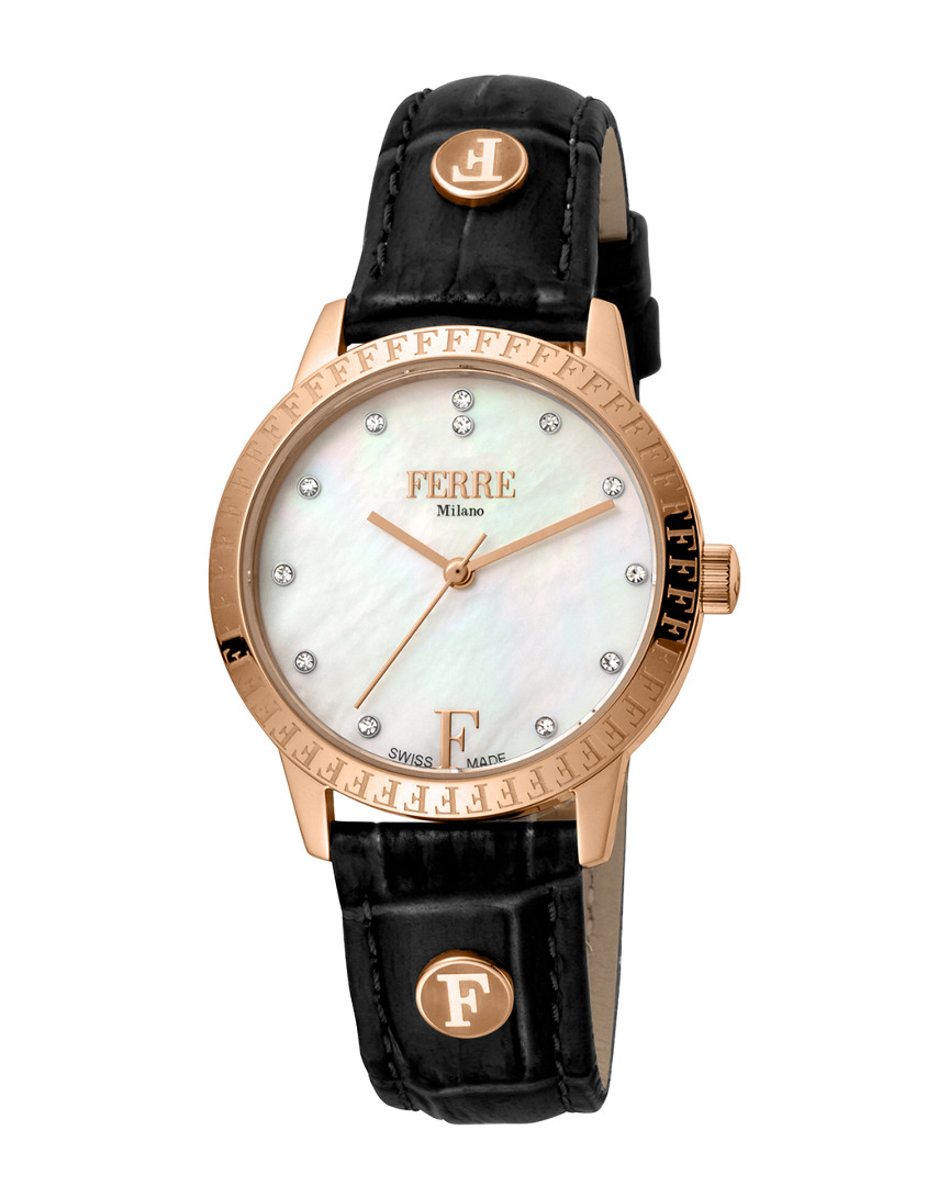 Shop Ferre Milano Women's Leather Watch