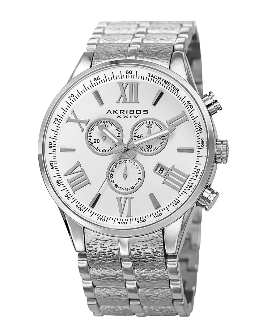 Akribos Xxiv Men's Stainless Steel Watch