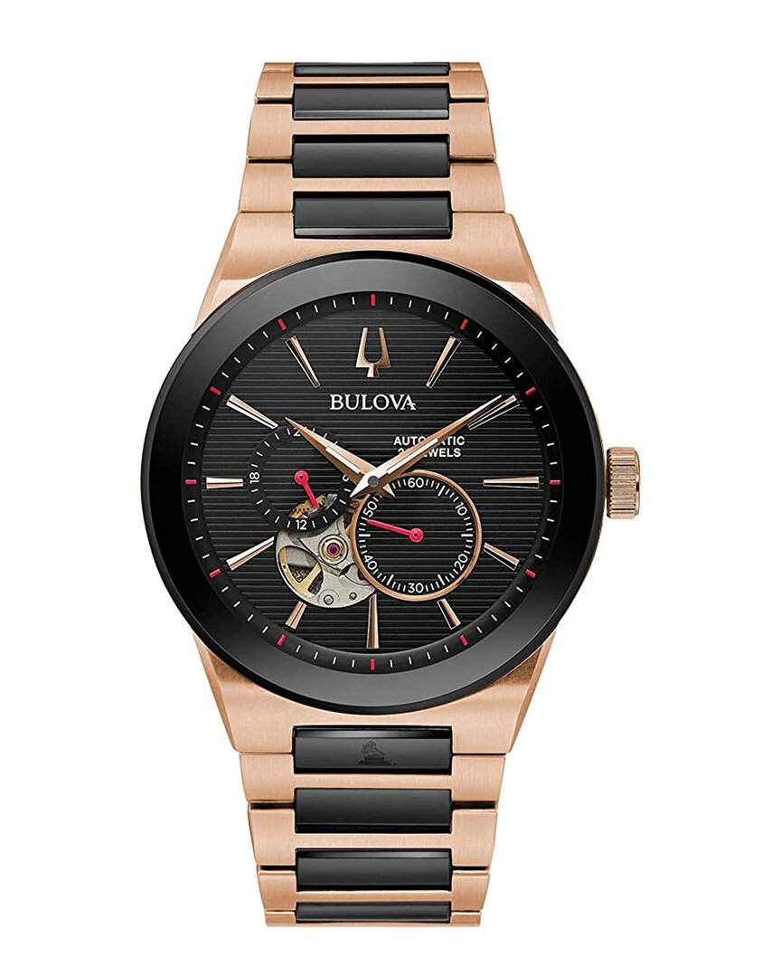 Bulova Latin Grammy Mens Two Tone Stainless Steel Bracelet Watch 98a236