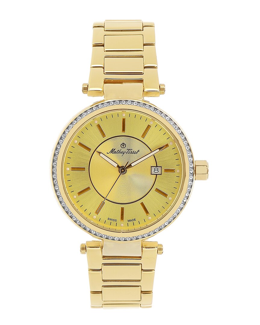 Mathey-tissot Women's Classic Gold Dial Watch