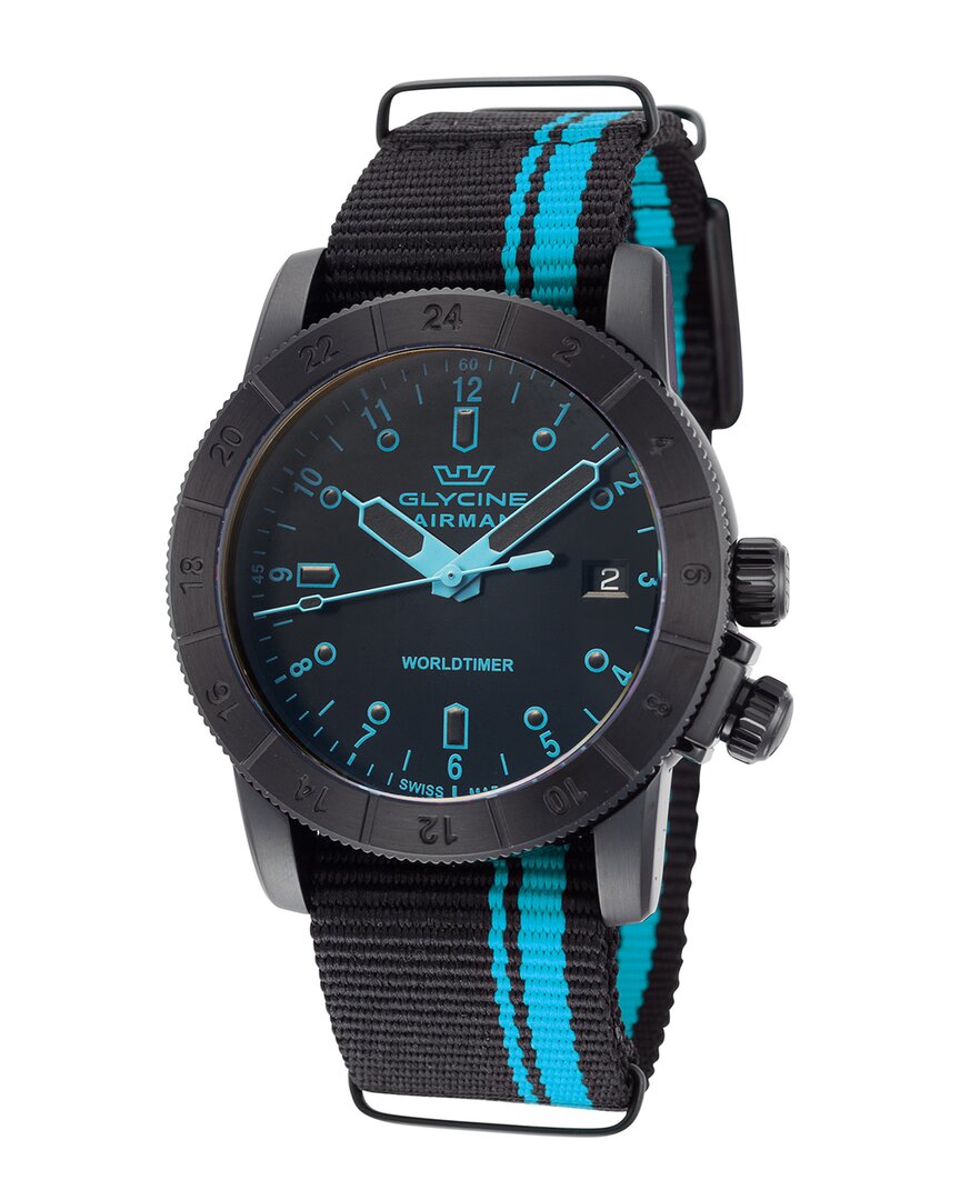 Shop Glycine Men's Airman Worldtimer Watch