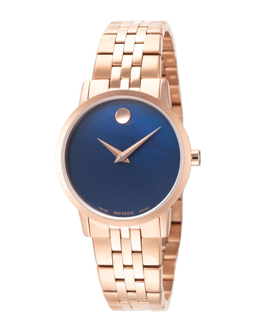 Movado Museum 28mm Watch In Gold