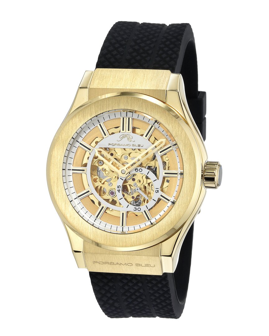 Porsamo Bleu Cruz Automatic Gold Dial Mens Watch 1221ccrr