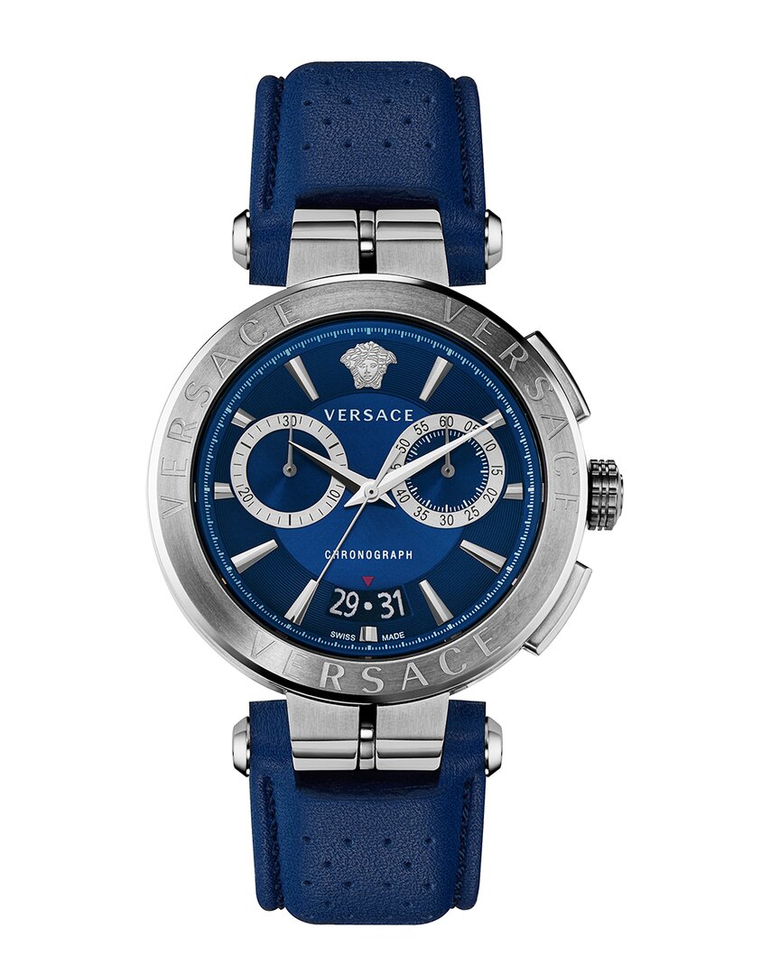 Versace Aion Chrono Strap Watch In Multi