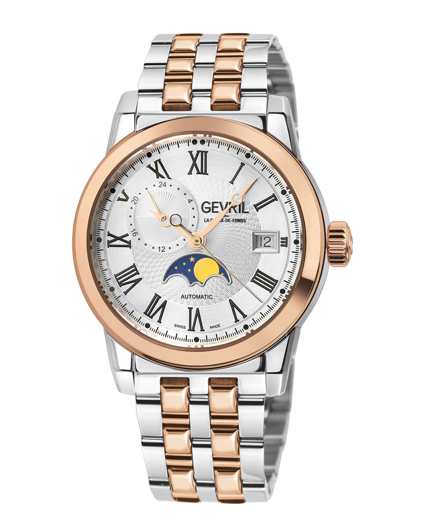 Gevril Men's Madison Swiss Automatic Two-tone Stainless Steel Watch 39mm In Two Tone