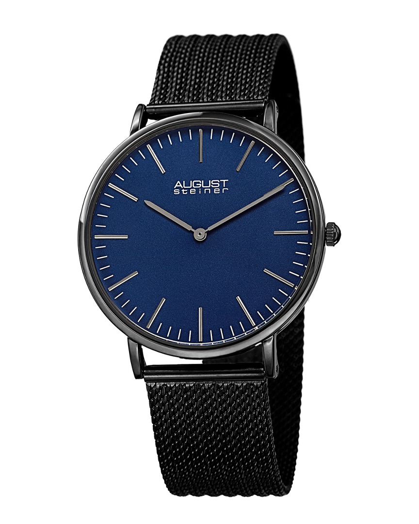 August Steiner Men's Stainless Steel Watch In Blue