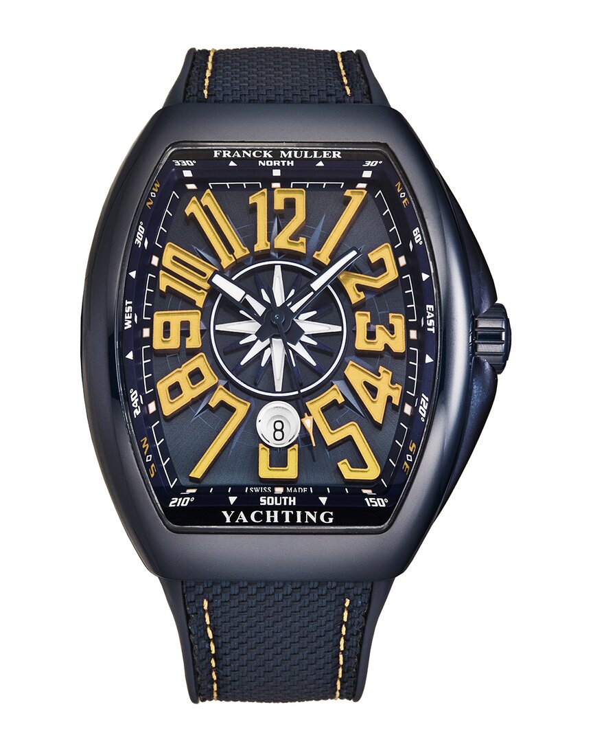 Franck Muller Vanguardyact Mens Automatic Watch 45scyachtbluyel In Blue