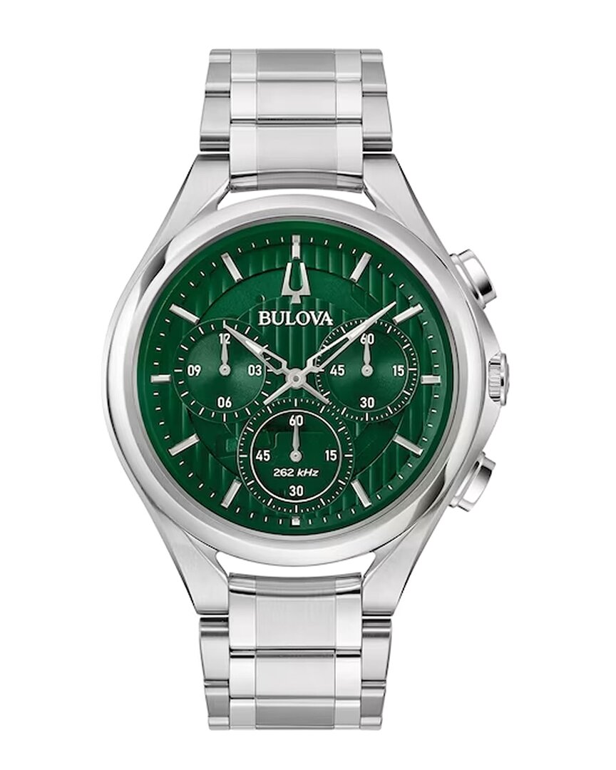 Bulova Men's Chronograph Curv Stainless Steel Bracelet Watch 44mm