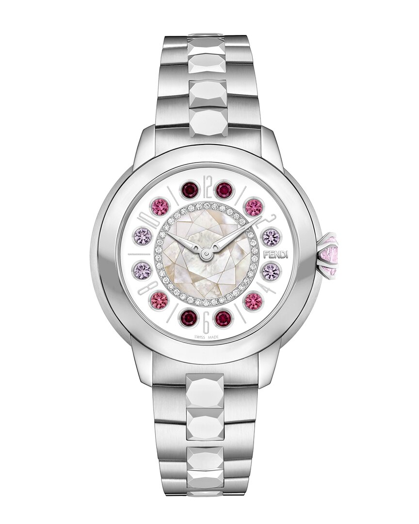 Fendi Women's  Ishine Diamond Watch In Metallic