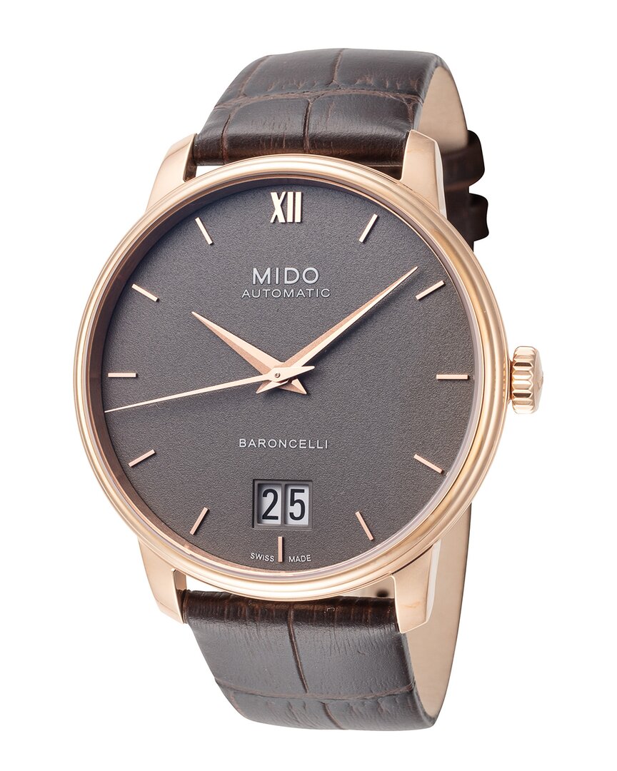 Mido Men's Baroncelli Watch In Brown