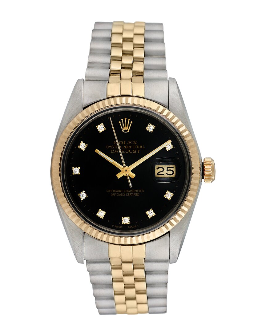 Heritage Rolex Rolex Men's Datejust Diamond Watch, Circa 1980s (authentic )