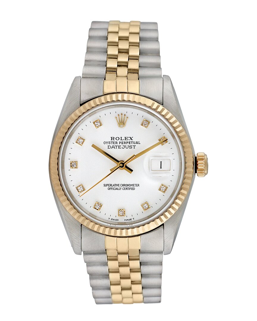 Heritage Rolex Rolex Men's Datejust Diamond Watch Circa 1980s (authentic )