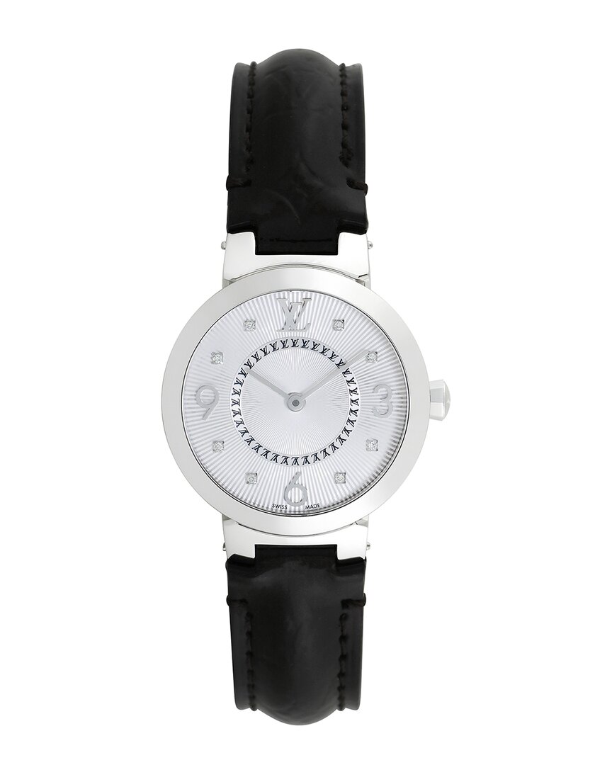Pre-owned Louis Vuitton Women's Tambour  Diamond Watch, Circa 2000s (authentic )