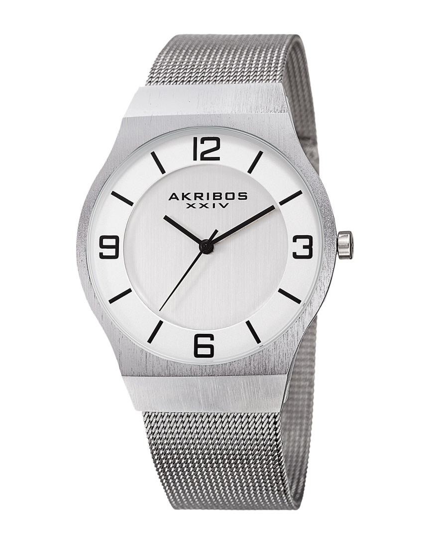 Akribos Xxiv Men's Stainless Steel Watch