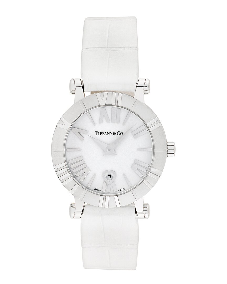 Tiffany & Co . Women's Atlas Watch, Circa 2000s (authentic ) In White