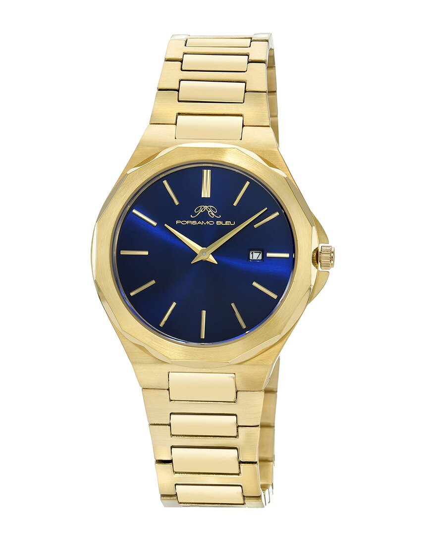Porsamo Bleu Alexander White Dial Men's Watch 1232bals In Gold / Gold Tone / White