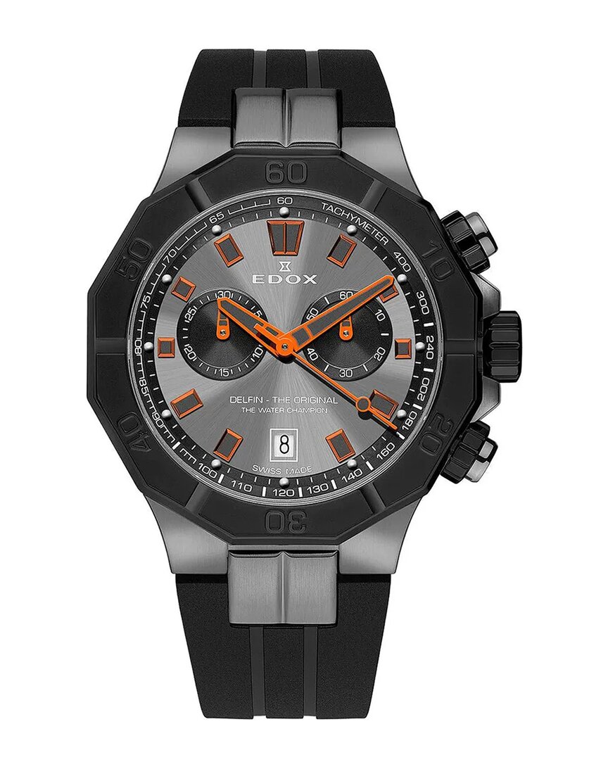 Edox Men's Delfin The Original Watch In Black
