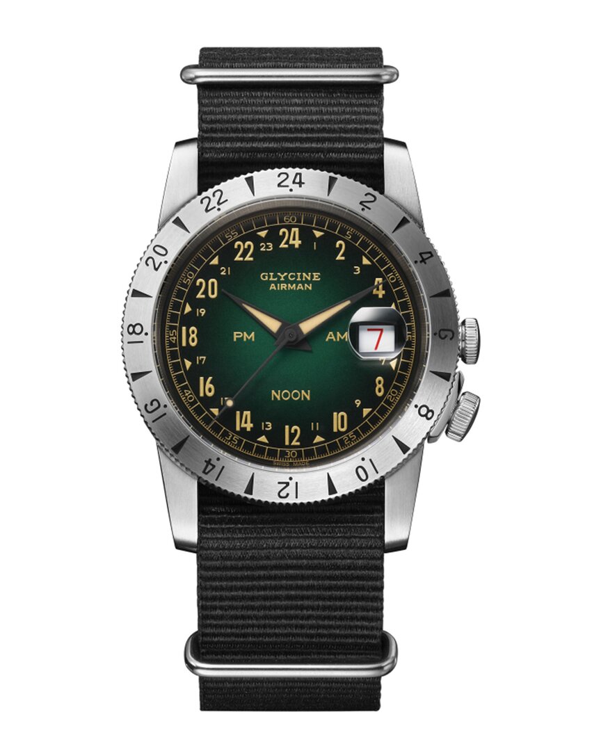 Glycine Men's Airman Vintage Watch In Black