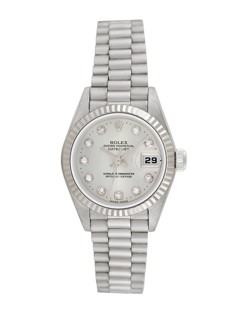 Shop Rolex Women's President Diamond Watch, Circa 1990s (authentic )