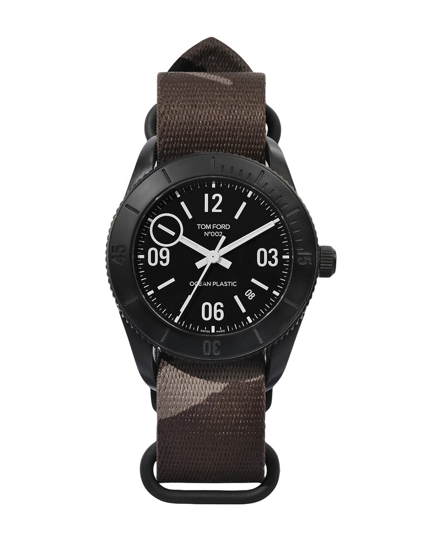 Tom Ford Unisex 002 Ocean Plastic Sport Watch In Brown