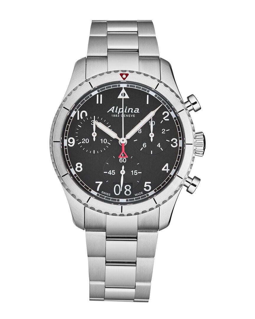 Alpina Men's Smartimer Pilot Watch In White