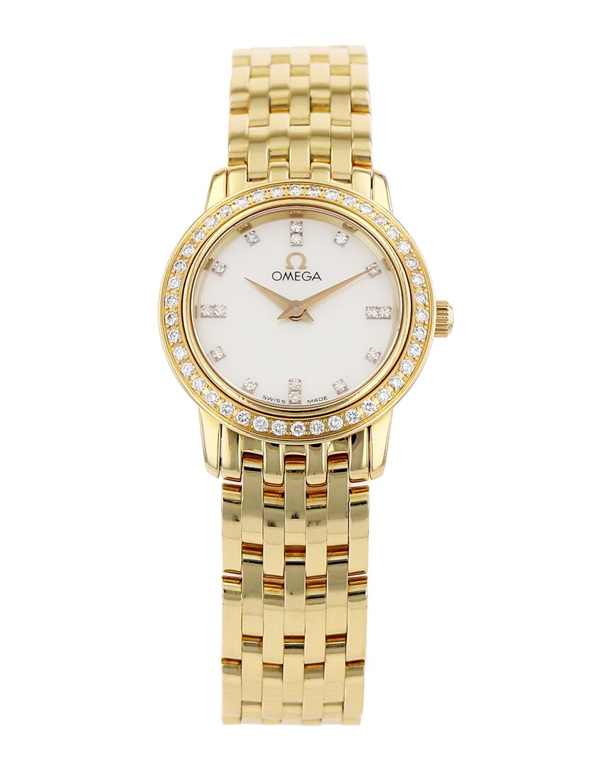 Shop Omega Women's De Ville Diamond Watch Circa 2000s (authentic )
