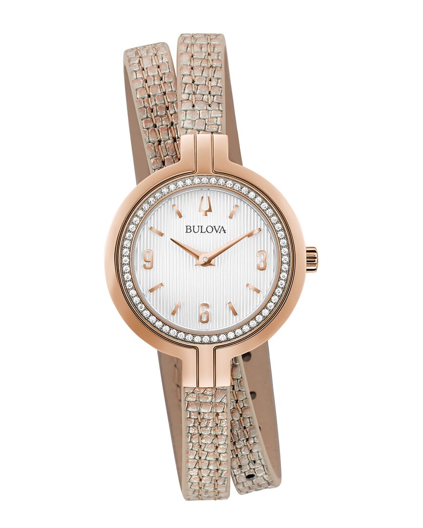 Bulova Women's Diamond Watch In Gold