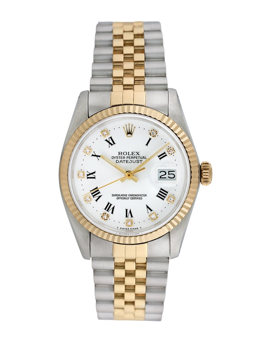 Shop Heritage Rolex Rolex Men's Datejust Diamond Watch, Circa 1990s (authentic )