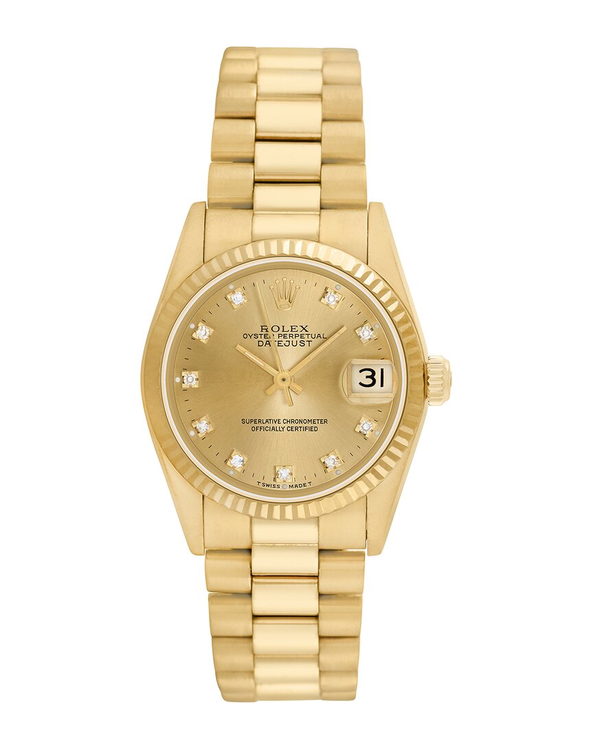 Shop Heritage Rolex Rolex Midsize President Diamond Watch, Circa 1980s (authentic )