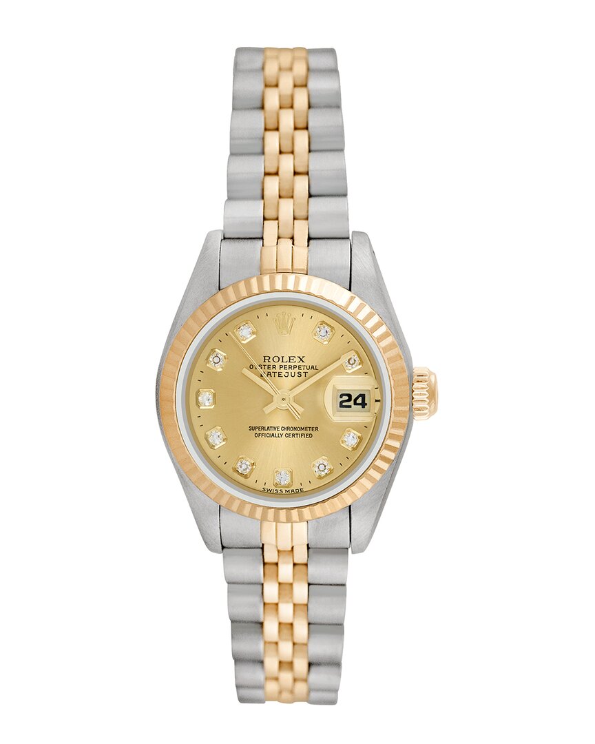 Shop Heritage Rolex Rolex Women's Datejust Diamond Watch, Circa 1990s (authentic )