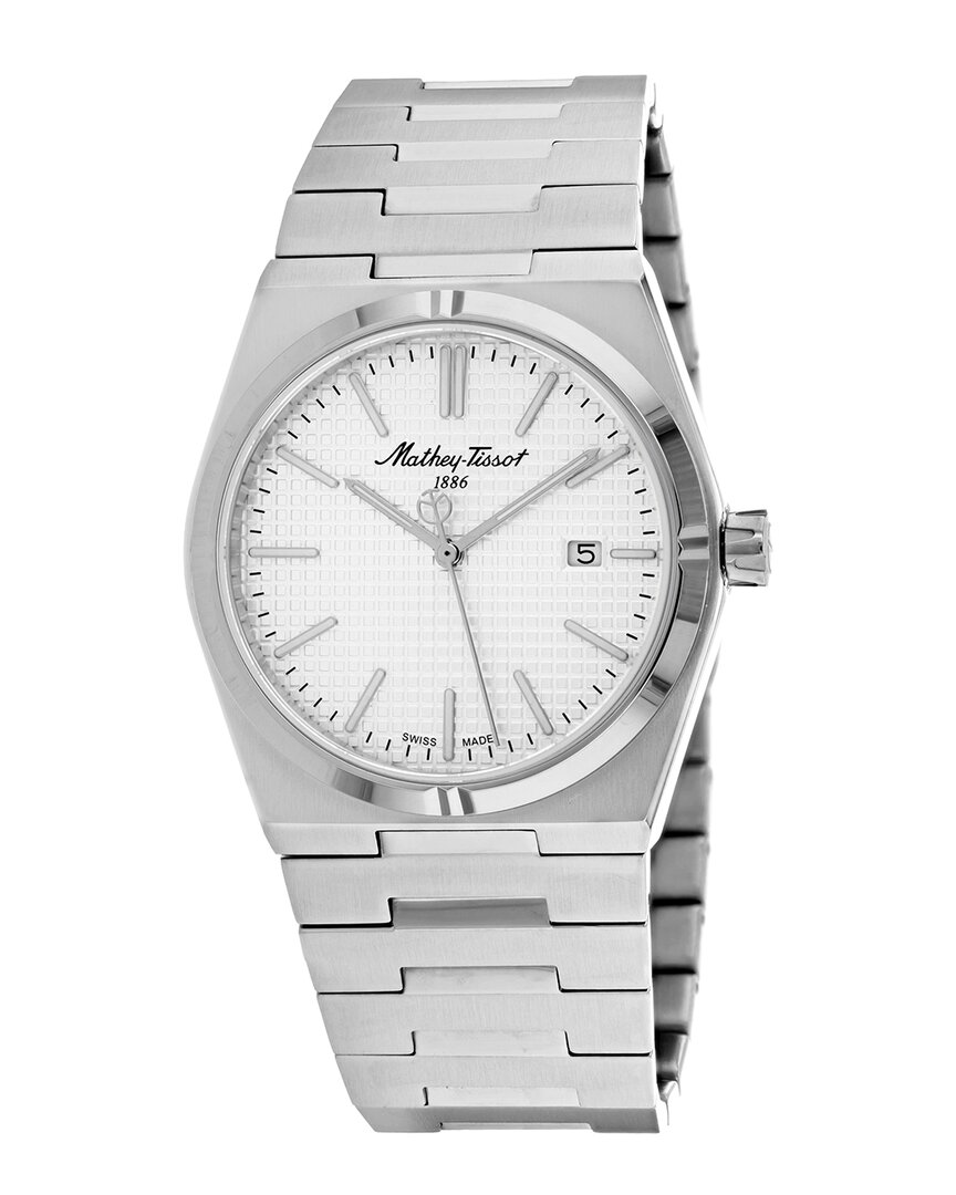 Mathey-tissot Men's Zoltan Silver Dial Watch In Metallic