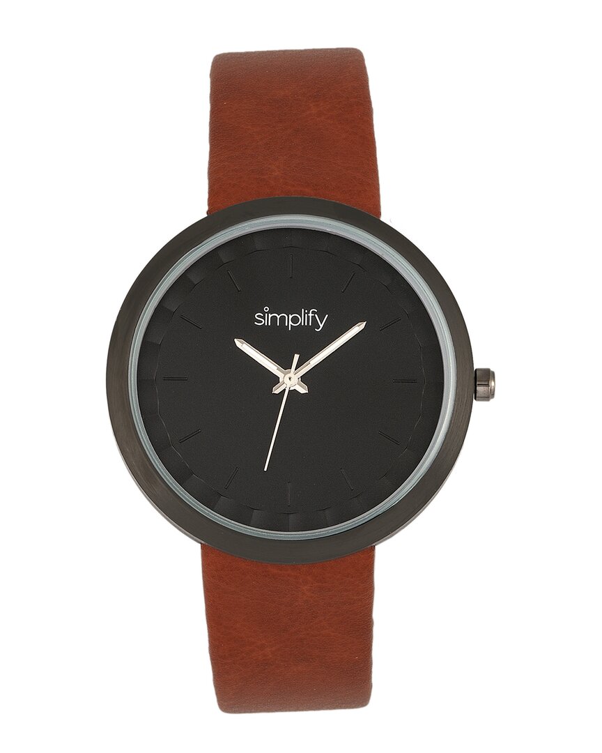 Simplify Unisex The 6000 Watch In Black / Brown / Dark