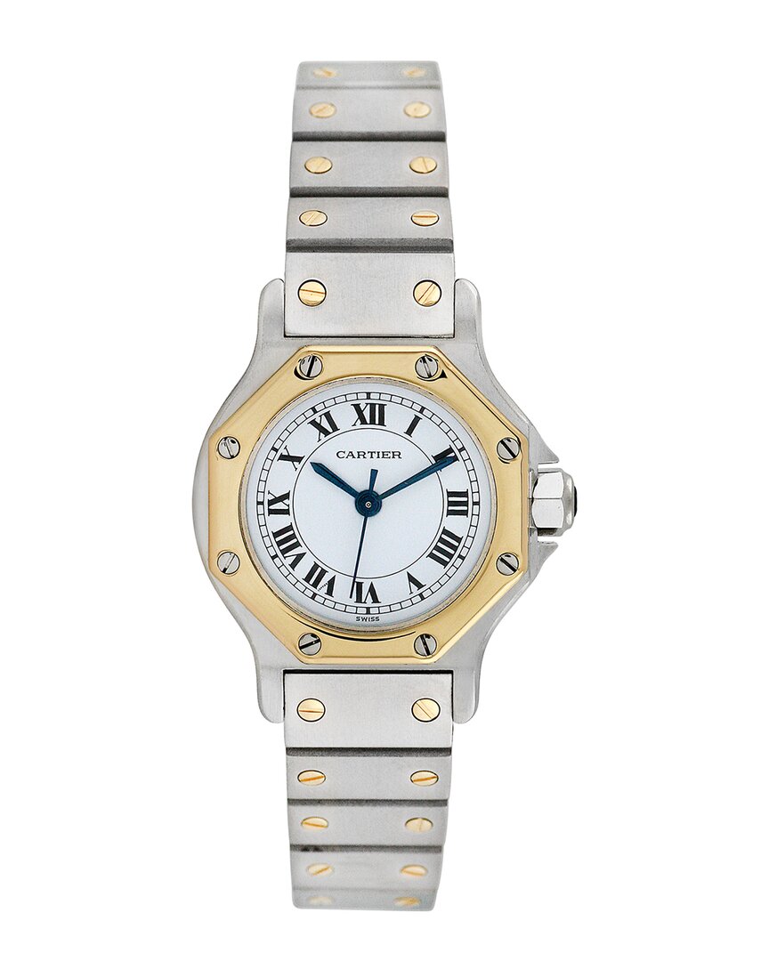 Cartier Women's Santos Octagon Watch, Circa 1980s/1990s (authentic ) In Metallic