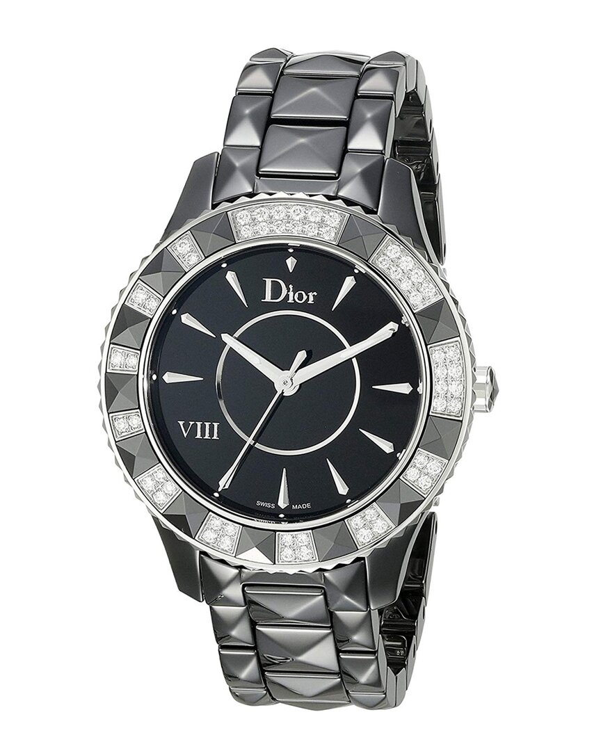 Dior Women's  Viii Diamond Watch In Black
