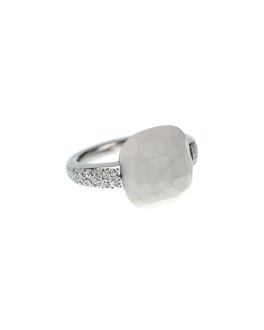 Pomellato 18k 2.35 Ct. Tw. Diamond & Opal Capri Ring (authentic )