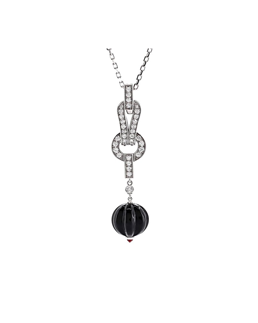 Cartier 18k 0.30 Ct. Tw. Diamond Agrafe Necklace (authentic )