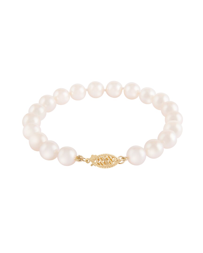 Splendid Pearls 14k 8-9mm Pearl Bracelet