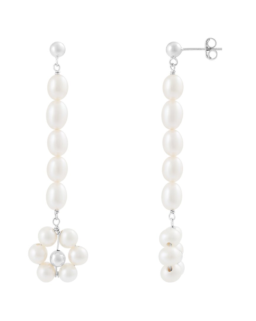 Splendid Pearls Silver 4-5mm Pearl Earrings