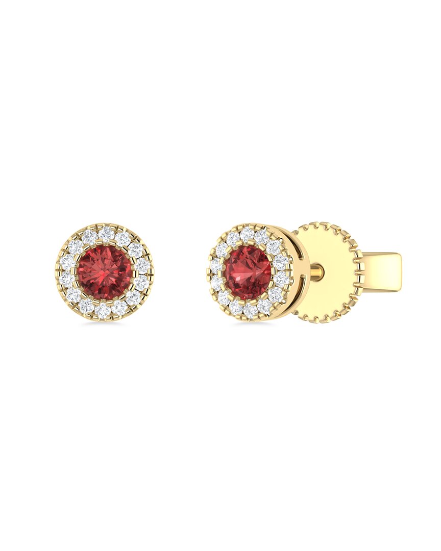 Sabrina Designs 14k 0.20 Ct. Tw. Diamond & Garnet Studs
