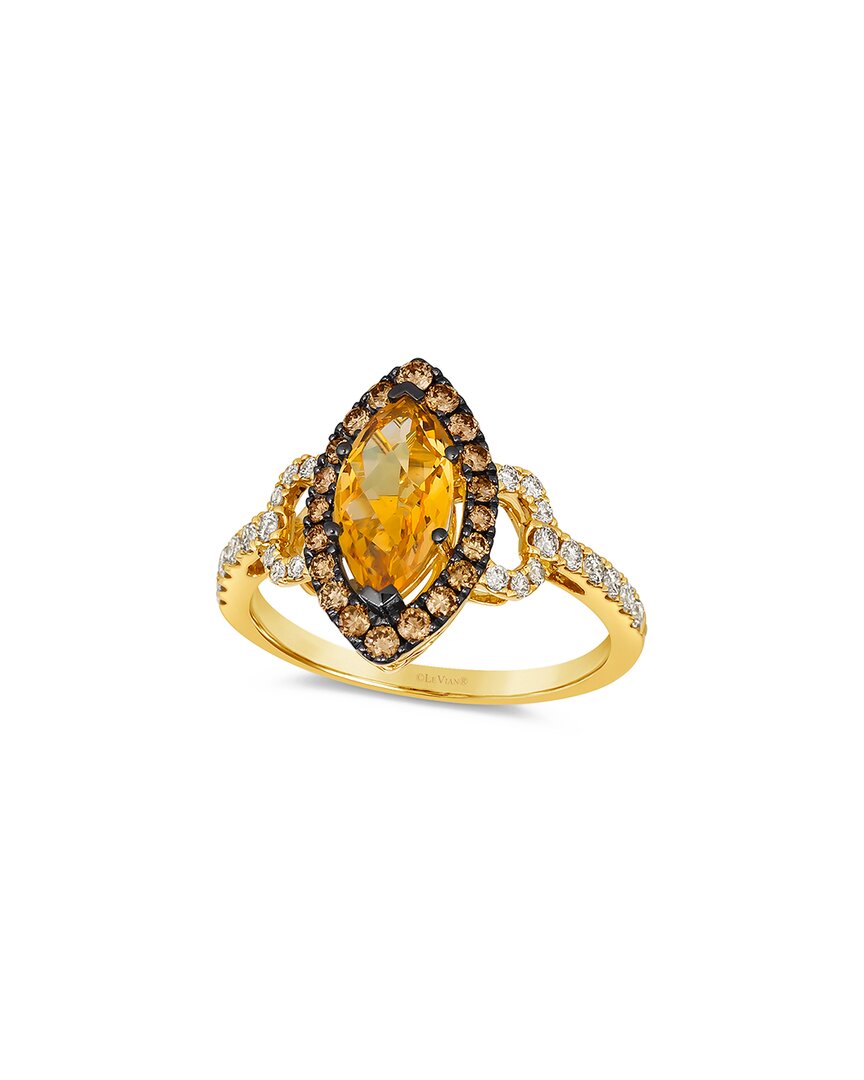 Le Vian 14k 1.06 Ct. Tw. Diamond & Citrine Eternity Ring