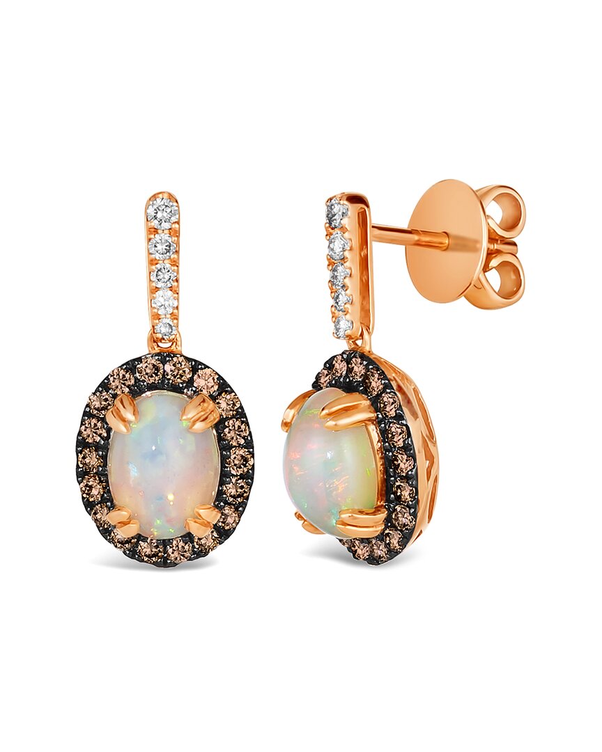 Le Vian 14k 0.61 Ct. Tw. Diamond & Opal Earrings