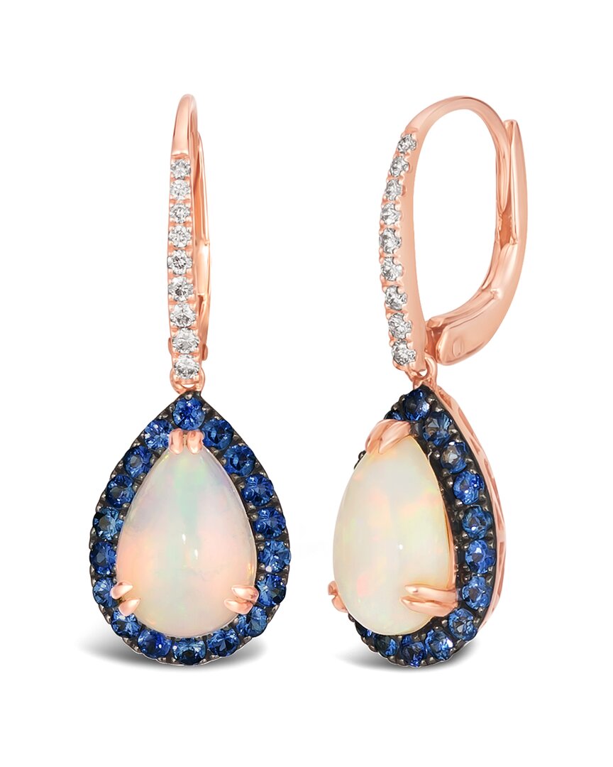 Le Vian 14k 0.86 Ct. Tw. Diamond & Opal Earrings