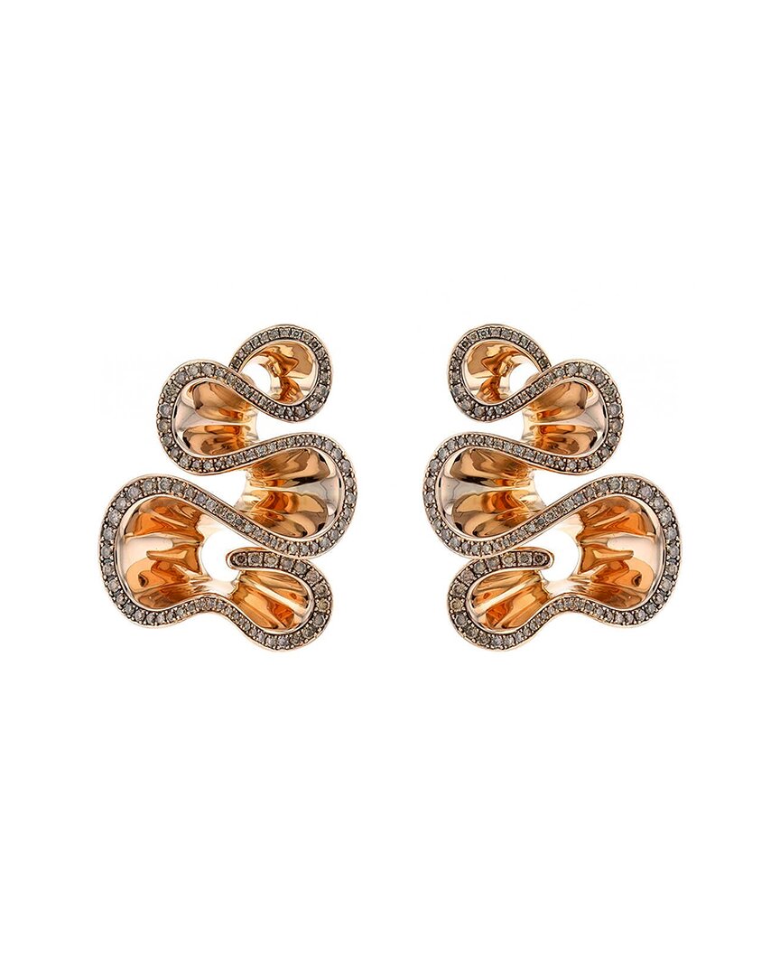 De Grisogono 18k 2.30 Ct. Tw. Diamond Zigana Earrings (authentic )