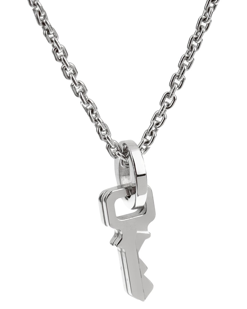 Pre-owned Louis Vuitton 18k Lock It Double Key Pendant Necklace (authentic )