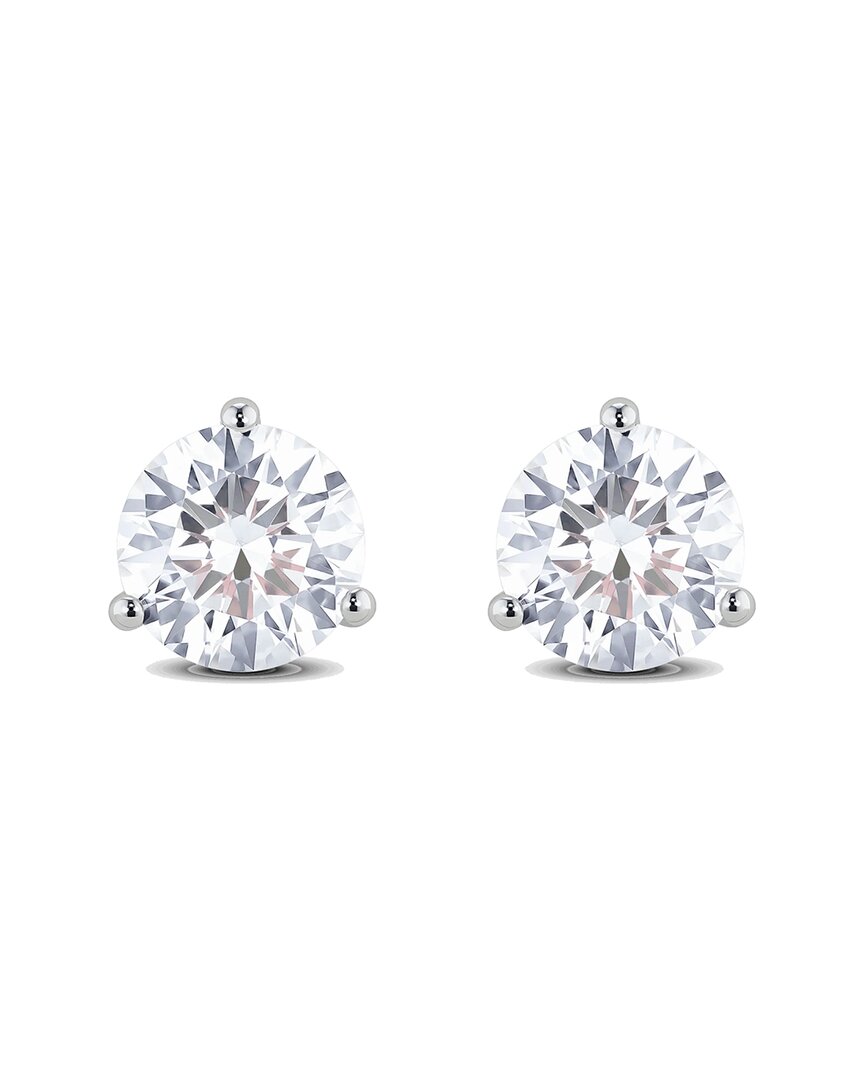 Lab Grown Diamonds 14k 2.00 Ct. Tw. Lab-grown Diamond Earrings In Metallic