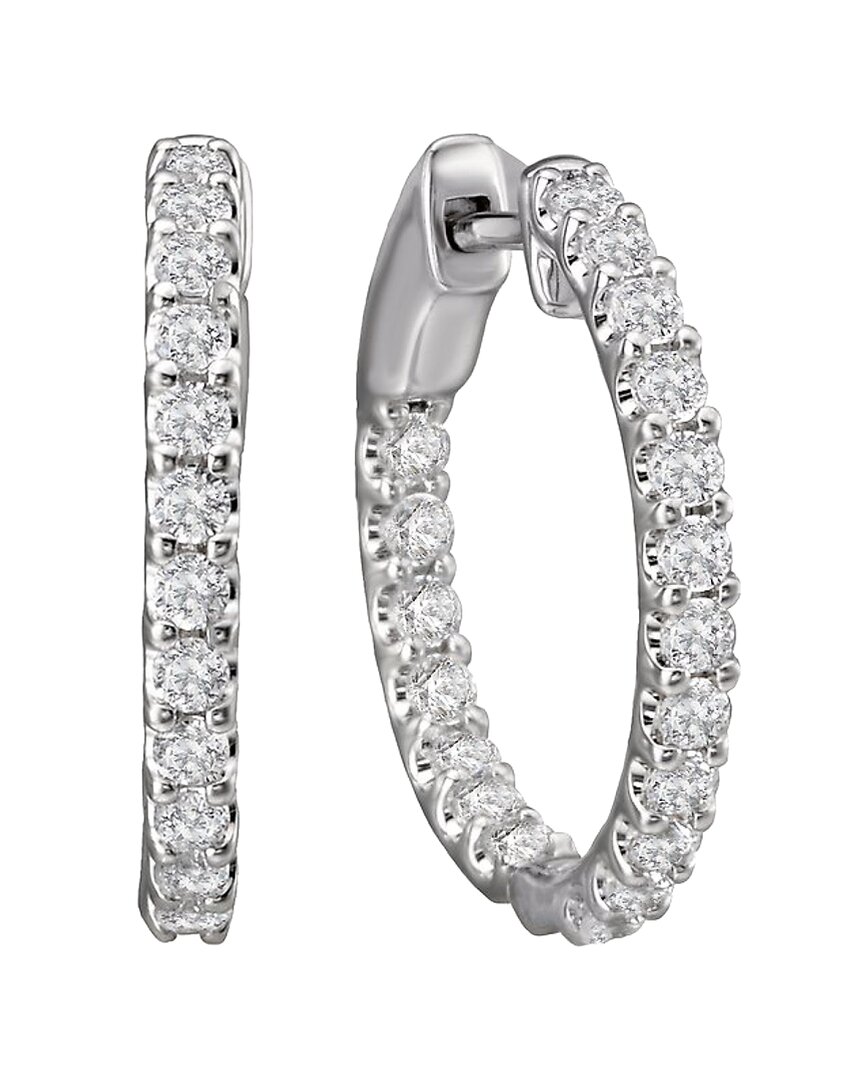 Lab Grown Diamonds 14k Lab-grown Diamond In-out Hoops