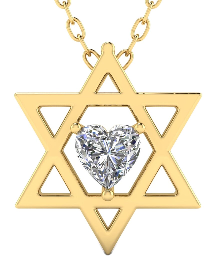 Lab Grown Diamonds 14k 0.75 Ct. Tw. Lab-grown Diamond Star Of David Necklace