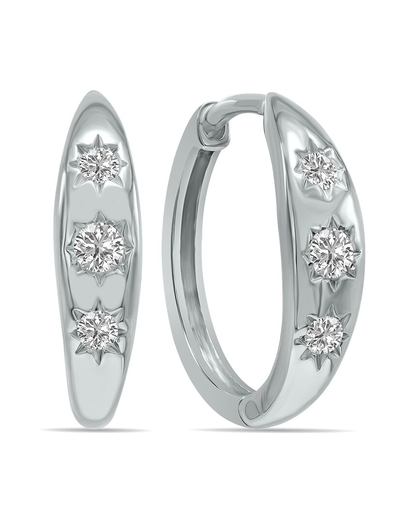 Lab Grown Diamonds 14k 0.20 Ct. Tw. Lab-grown Diamond Huggie Hoops