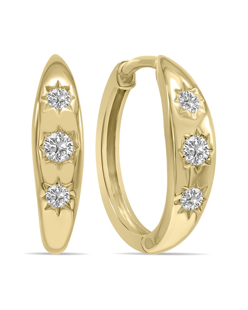 Lab Grown Diamonds 14k 0.20 Ct. Tw. Lab-grown Diamond Huggie Hoops