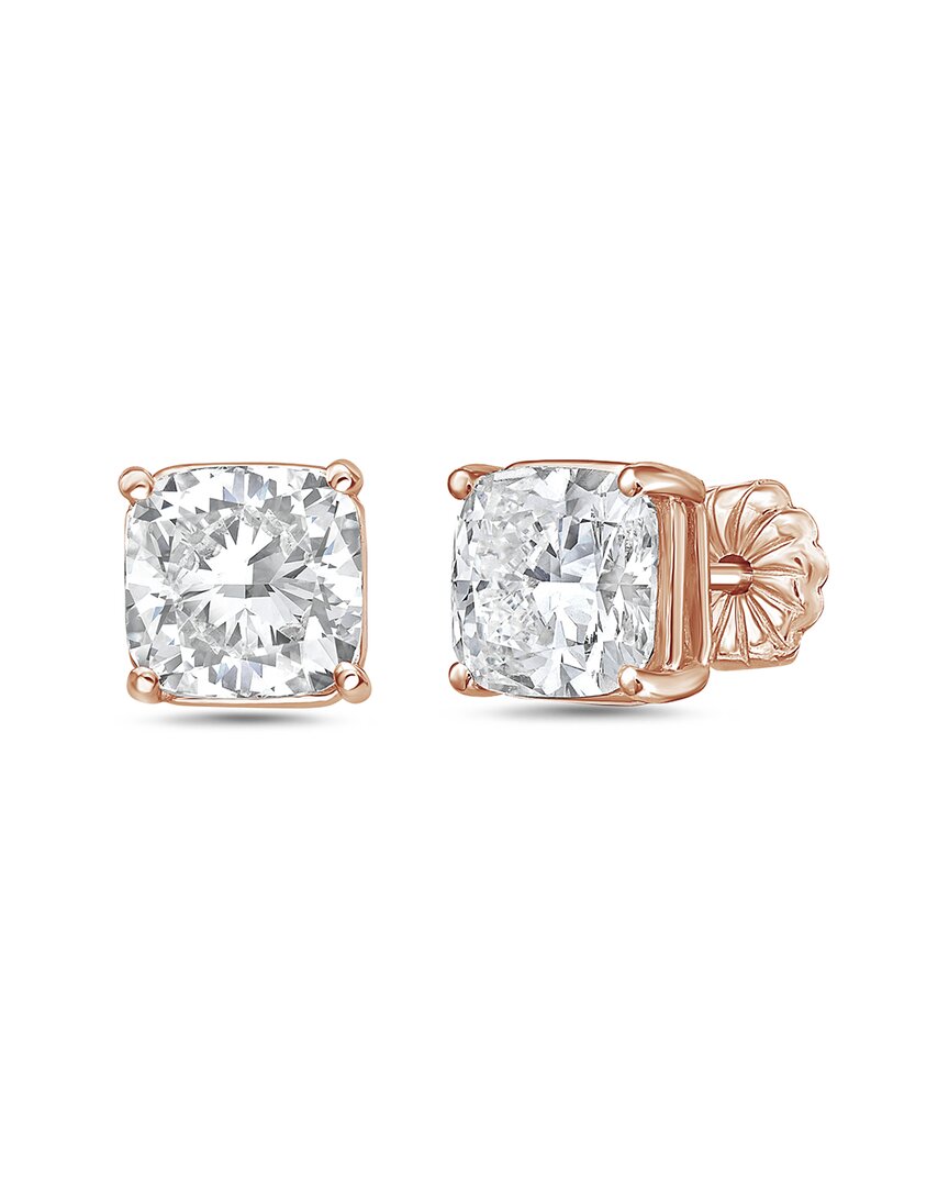 Diana M Lab Grown Diamonds 14k Rose Gold 3.50 Ct. Tw. Stud Earring In Gold